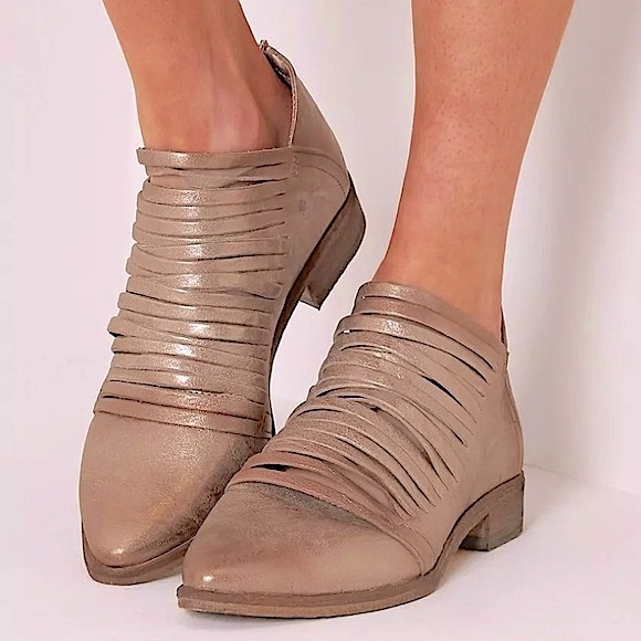 Free People Lost Valley Ankle Strappy Boot in light tan - Picture 1 of 13